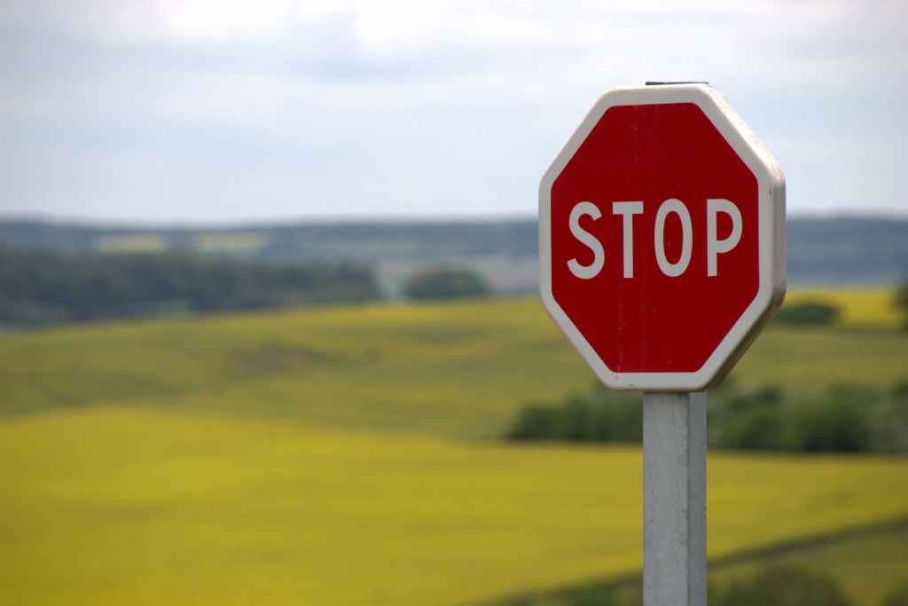 Stop sign.